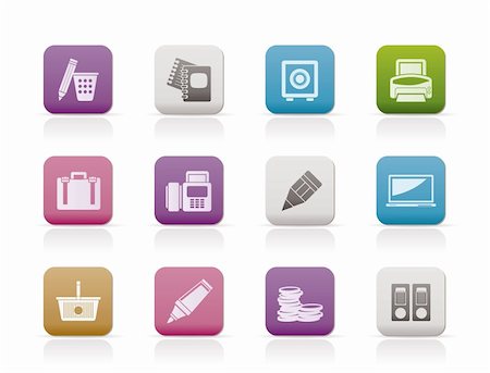 simsearch:400-04913456,k - Business, Office and Finance Icons - Vector Icon Set Stock Photo - Budget Royalty-Free & Subscription, Code: 400-04273465