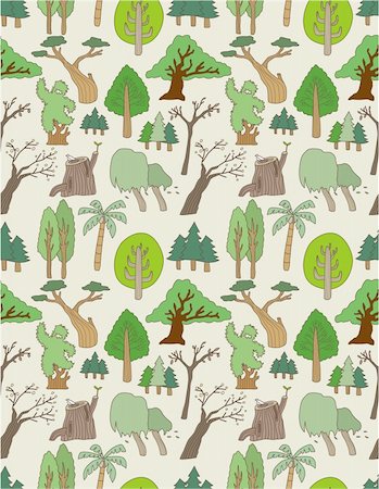 simsearch:400-04411448,k - seamless tree pattern Stock Photo - Budget Royalty-Free & Subscription, Code: 400-04273597