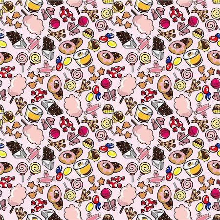 seamless candy pattern Stock Photo - Budget Royalty-Free & Subscription, Code: 400-04273645