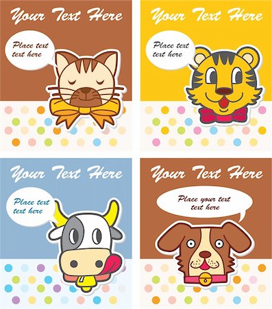 cute animal card Stock Photo - Budget Royalty-Free & Subscription, Code: 400-04273723