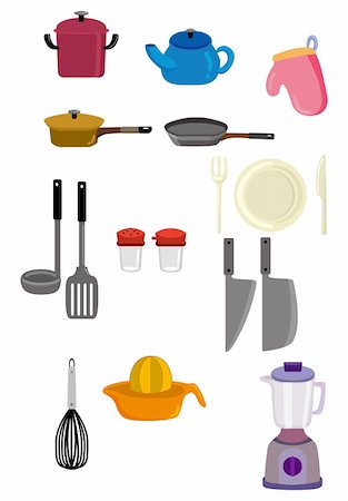 cartoon kitchen icon Stock Photo - Budget Royalty-Free & Subscription, Code: 400-04273805