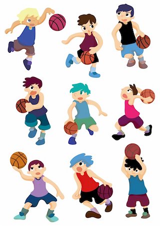 simsearch:400-04264730,k - cartoon basketball player icon Foto de stock - Super Valor sin royalties y Suscripción, Código: 400-04273810