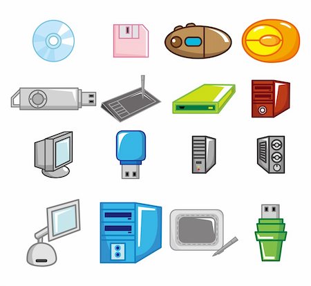 simsearch:400-04729472,k - cartoon computer icon Stock Photo - Budget Royalty-Free & Subscription, Code: 400-04273832
