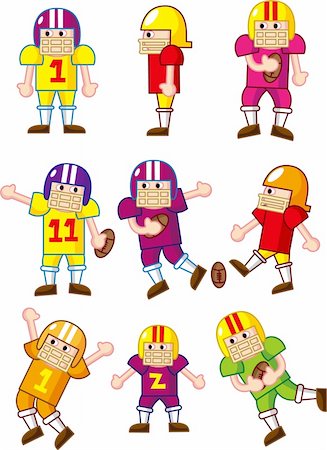 simsearch:400-04264730,k - cartoon Football player icon Foto de stock - Super Valor sin royalties y Suscripción, Código: 400-04273851