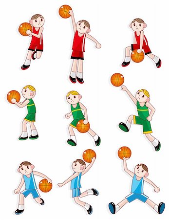 simsearch:400-04264730,k - cartoon basketball player icon Foto de stock - Super Valor sin royalties y Suscripción, Código: 400-04273962