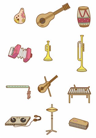 piano music icons - cartoon Musical instrument icon Stock Photo - Budget Royalty-Free & Subscription, Code: 400-04273993
