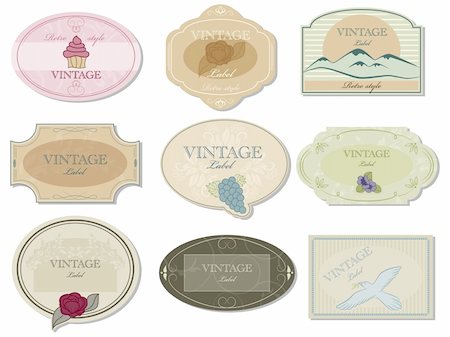 simsearch:400-06472080,k - Vector vintage label set Stock Photo - Budget Royalty-Free & Subscription, Code: 400-04284313