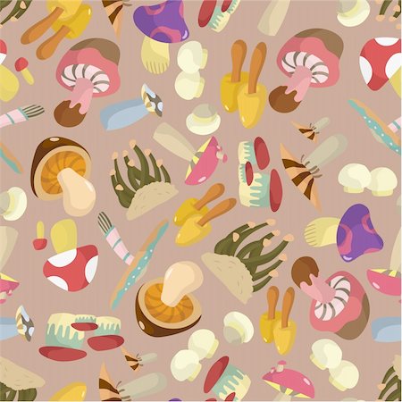 simsearch:400-04766599,k - seamless Mushrooms pattern Stock Photo - Budget Royalty-Free & Subscription, Code: 400-04284374