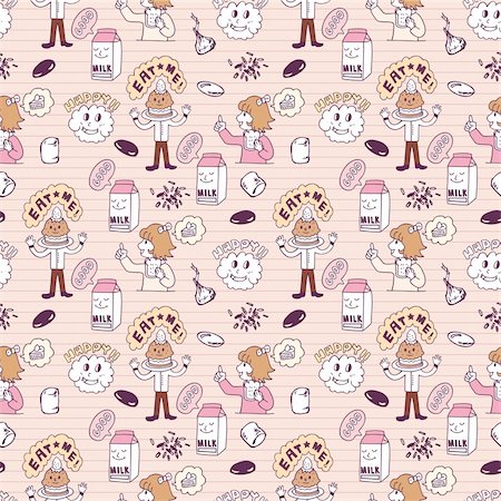 cute cartoon seamless pattern Stock Photo - Budget Royalty-Free & Subscription, Code: 400-04284497