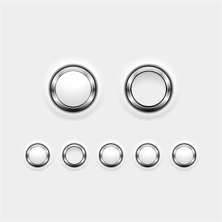 empty glossy icon - Set of chrome effect buttons showing on/off positions. Stock Photo - Budget Royalty-Free & Subscription, Code: 400-04284970