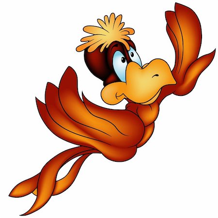 simsearch:400-08410665,k - Flying Parrot - colored cartoon illustration, vector Photographie de stock - Aubaine LD & Abonnement, Code: 400-04285153