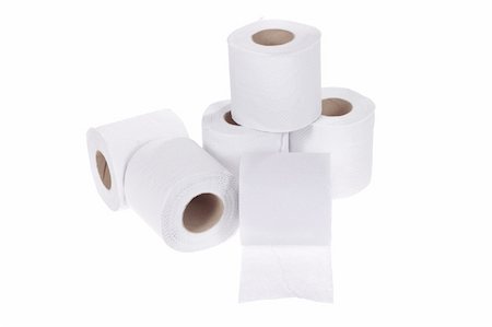 simsearch:400-05370670,k - toilet paper, photo on the white background Stock Photo - Budget Royalty-Free & Subscription, Code: 400-04285174