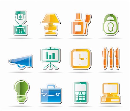simsearch:400-04913456,k - Business and office icons - vector icon set Stock Photo - Budget Royalty-Free & Subscription, Code: 400-04285258