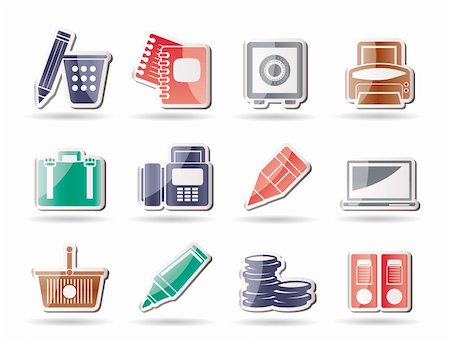 simsearch:400-04913456,k - Business, Office and Finance Icons - Vector Icon Set Stock Photo - Budget Royalty-Free & Subscription, Code: 400-04285264