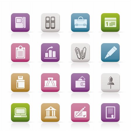 simsearch:400-04913456,k - Business, Office and Finance Icons - Vector Icon Set Stock Photo - Budget Royalty-Free & Subscription, Code: 400-04285387