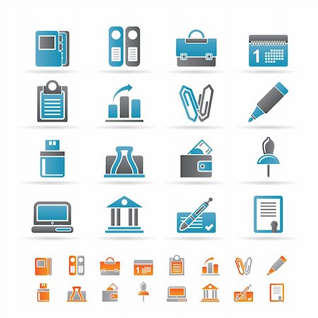 simsearch:400-04913456,k - Business, Office and Finance Icons - Vector Icon Set Stock Photo - Budget Royalty-Free & Subscription, Code: 400-04285383