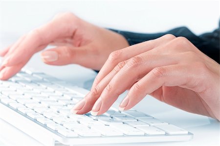 simsearch:400-04350023,k - close up  view of female hands touching computer keyboard Stock Photo - Budget Royalty-Free & Subscription, Code: 400-04287828