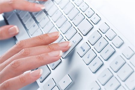 simsearch:400-04350023,k - close up  view of female hands touching computer keyboard Stock Photo - Budget Royalty-Free & Subscription, Code: 400-04287885