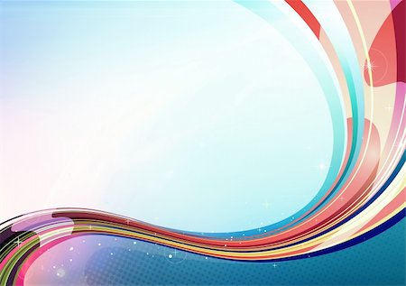 simsearch:400-04213608,k - Vector illustration of colorful abstract background made of light splashes and curved lines Stock Photo - Budget Royalty-Free & Subscription, Code: 400-04288261