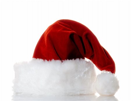 simsearch:400-08491819,k - Santa claus hat isolated over white Photographie de stock - Aubaine LD & Abonnement, Code: 400-04288279