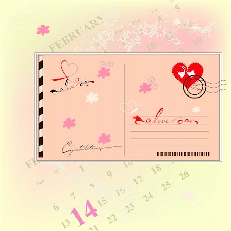 Valentine's day card Photographie de stock - Aubaine LD & Abonnement, Code: 400-04288523