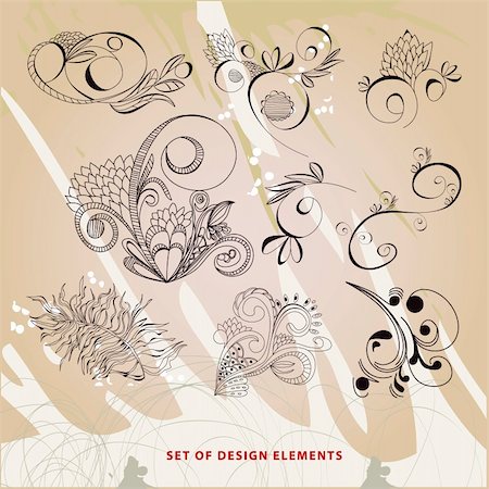Set of design elements Photographie de stock - Aubaine LD & Abonnement, Code: 400-04288539