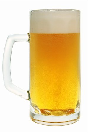 simsearch:400-04083275,k - Pint of beer isolated on white background Stock Photo - Budget Royalty-Free & Subscription, Code: 400-04288698