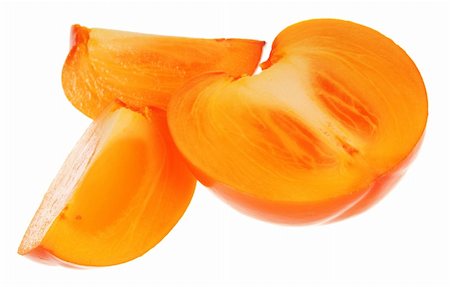 simsearch:824-07586124,k - Persimmon fruit also known as khaki or sharon isolated on white background Stock Photo - Budget Royalty-Free & Subscription, Code: 400-04288700