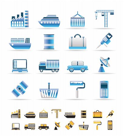simsearch:400-04285412,k - Industry and Business icons - vector icon set. 2 colors included Stock Photo - Budget Royalty-Free & Subscription, Code: 400-04289724
