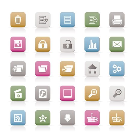 simsearch:400-04274313,k - 25 Detailed Internet Icons - Vector Icon Set Stock Photo - Budget Royalty-Free & Subscription, Code: 400-04289889