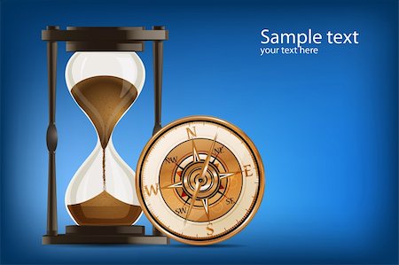 simsearch:400-05283212,k - illustration of compass with hour watch on abstract background Stock Photo - Budget Royalty-Free & Subscription, Code: 400-04289914