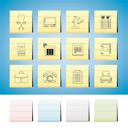 simsearch:400-05918073,k - Business, office and firm icons - vector icon set Photographie de stock - Aubaine LD & Abonnement, Code: 400-04289942