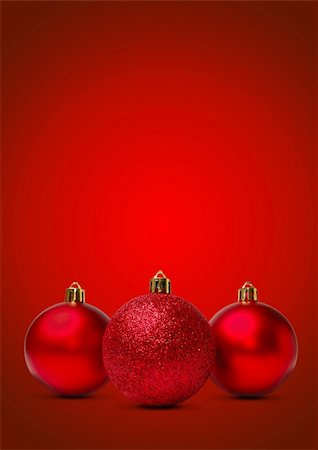 simsearch:400-04841877,k - Red christmas balls on the red christmas background Stock Photo - Budget Royalty-Free & Subscription, Code: 400-04281692