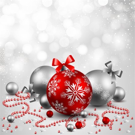 festive serpentine - christmas background with baubles Stock Photo - Budget Royalty-Free & Subscription, Code: 400-04282208