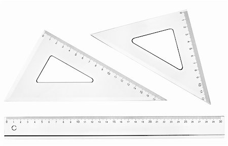 simsearch:400-04424177,k - collection of plastic transparent rulers on white background. each one is in full cameras resolution Stock Photo - Budget Royalty-Free & Subscription, Code: 400-04283584