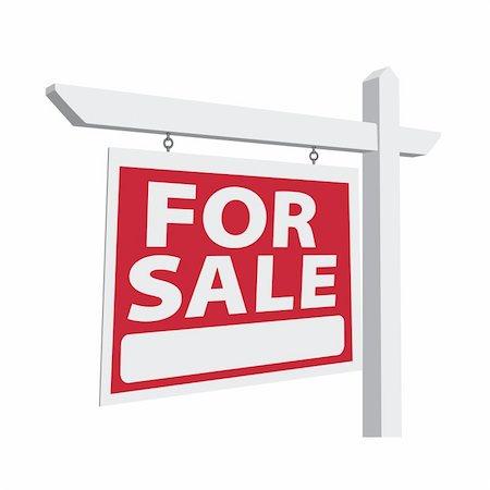 sold sign - For Sale Vector Real Estate Sign Ready For Your Own Message. Photographie de stock - Aubaine LD & Abonnement, Code: 400-04294477