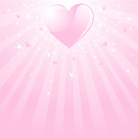 simsearch:400-05233207,k - Pink Valentine background with heart, stars and stripes Stock Photo - Budget Royalty-Free & Subscription, Code: 400-04295069