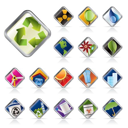 simsearch:400-04285412,k - Realistic Icon - Ecology - Set for Web Applications - Vector Stock Photo - Budget Royalty-Free & Subscription, Code: 400-04295449