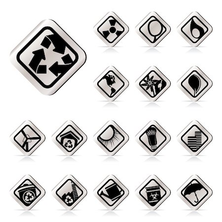 environment home symbol - Simple Ecology icons - Set for Web Applications - Vector Stock Photo - Budget Royalty-Free & Subscription, Code: 400-04295489