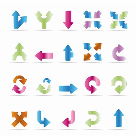 simsearch:400-04274313,k - Application, Programming, Server and computer icons - Arrows - vector Icon Set 3 Stock Photo - Budget Royalty-Free & Subscription, Code: 400-04295552