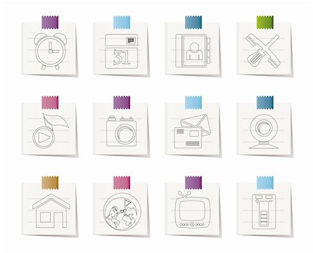 mobile phone and computer icons - vector icon set Stock Photo - Budget Royalty-Free & Subscription, Code: 400-04297551