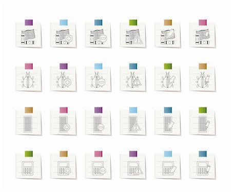 simsearch:400-04274313,k - 24 Business, office and website icons - vector icon set 2 Stock Photo - Budget Royalty-Free & Subscription, Code: 400-04297562