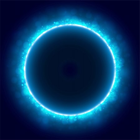 eclipse - Space background with blue light Stock Photo - Budget Royalty-Free & Subscription, Code: 400-04297856