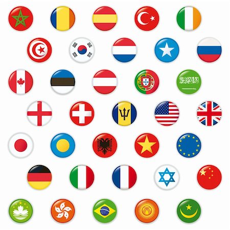 simsearch:400-04915019,k - Set of world flags. Vector button Stock Photo - Budget Royalty-Free & Subscription, Code: 400-04298353