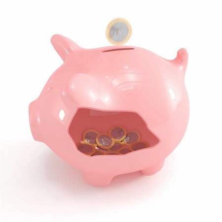 simsearch:400-06077471,k - Inside look at the poor piggy bank Stock Photo - Budget Royalty-Free & Subscription, Code: 400-04298576