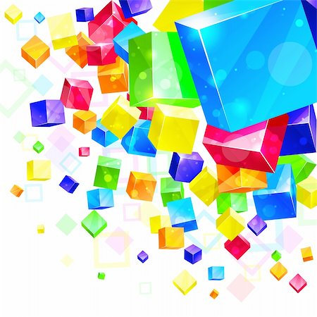 3d bright abstract background - vector illustration Stock Photo - Budget Royalty-Free & Subscription, Code: 400-04298852