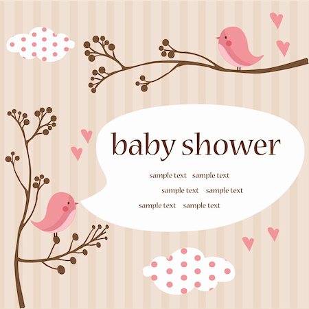 sweet baby cartoon - baby girl shower , vector illustration Stock Photo - Budget Royalty-Free & Subscription, Code: 400-04299389