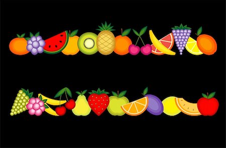 simsearch:400-04336402,k - Energy fruits. Vector collection for your design Photographie de stock - Aubaine LD & Abonnement, Code: 400-04299710
