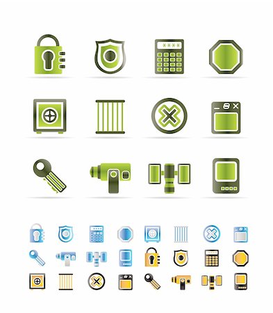 sensor - Security and Business icons - vector icon set Stock Photo - Budget Royalty-Free & Subscription, Code: 400-04290035