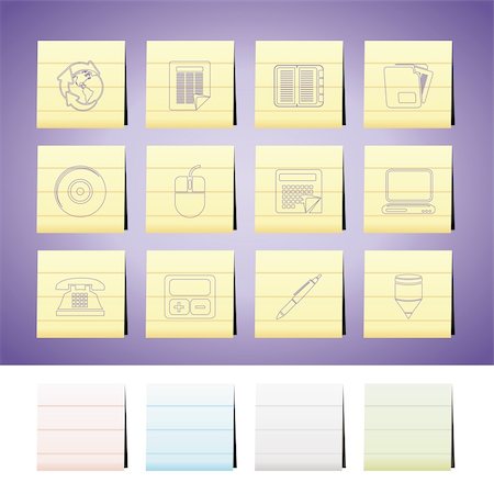 simsearch:400-04274313,k - Business and Office tools icons -  vector icon set Stock Photo - Budget Royalty-Free & Subscription, Code: 400-04290091